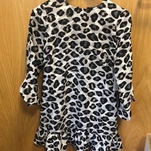 Leopard print light rayon dress 4 petite